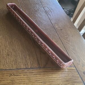 Made in Italy pottery olive dish 13.5 inches long.